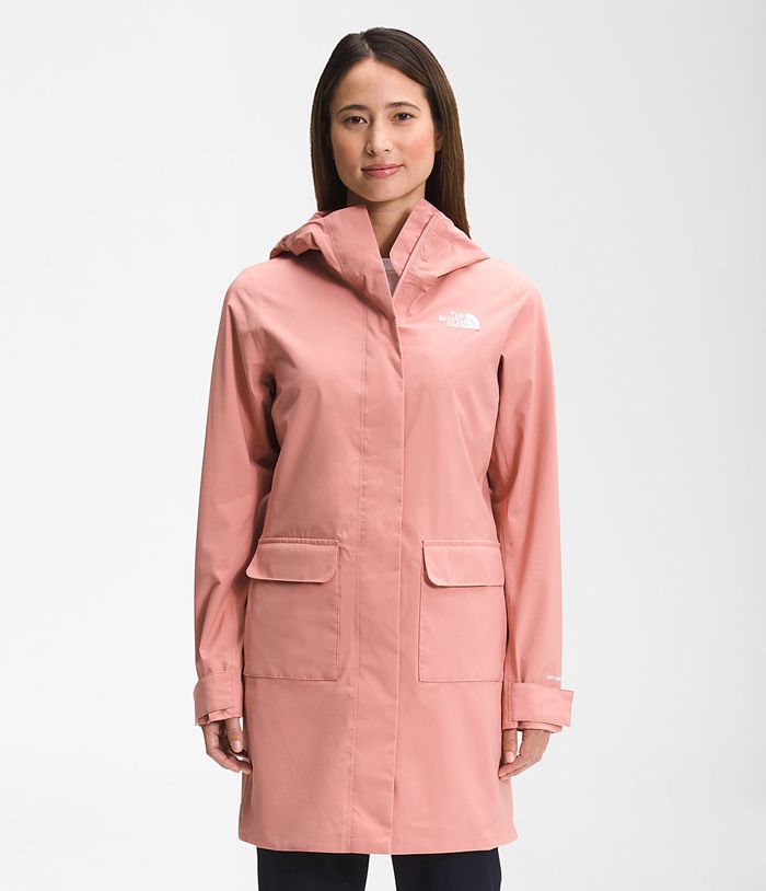 The North Face Womens Rain Jacket City Breeze Parka II 537VBIXWA - Rose
